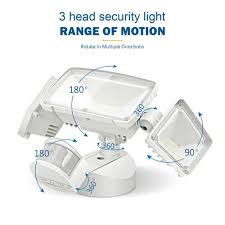 3 Head Led Security Lights Motion Outdoor Motion Sensor Light Outdoor 42w 3000 Lumens 6000k Waterproof Motion Sensor Floodlights Aliexpress
