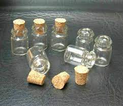 50 pcs small glass bottle vials with