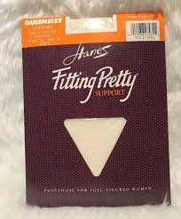 Hanes Fitting Pretty Support Pantyhose White Queensize 3x