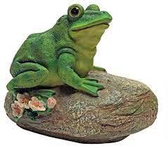frog garden rock sitting toad statue