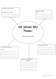 all about me introduction worksheet esl printable worksheets all about me introduction worksheet esl printable worksheets made by teachers