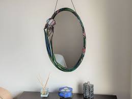 Fl Stained Glass Wall Mirror