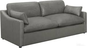 Grayson Grey Leather Sofa By Coaster