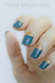 royal moon nails with loose glitter