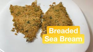 oven baked breaded sea bream fillet