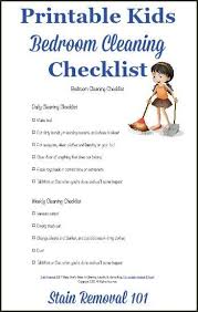 bedroom cleaning checklist help kids