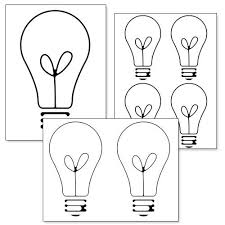 Printable Light Bulb Template From Printabletreats Com Shapes And