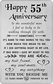55th wedding anniversary card gifts for