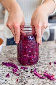 fermented beet and red cabbage