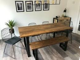 We use reclaimed and sustainable timbers for an authentic rustic style that you won't find on the high street. Reclaimed Wood Dining Table Bench Industrial Rustic Handmade Brampton Ebay