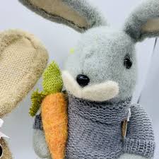 NWT Pier 1 Imports Juliet & Herbie Stuffed Easter Spring Bunnies Pair Lot  of 2 | eBay