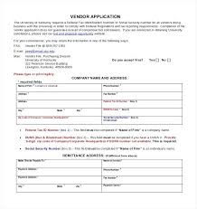 Images Of Basic Vendor Registration Form Template Free Templates