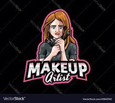 makeup artist mascot logo design
