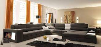 contemporary bonded leather sectional