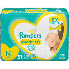 Pampers Swaddlers Size 0 Jumbo 31ct Less Than 10 Lbs