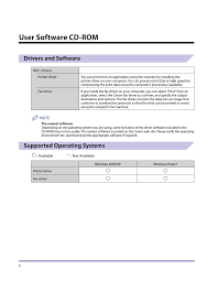 You can also do the work. User Software Cd Rom Drivers And Software Supported Operating Systems Canon I Sensys Fax L170 User Manual Page 2 19