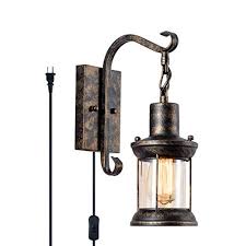 Gladfresit Vintage Wall Lights Oil Rubbed Bronze Rustic Wall Sconces Lighting Fixture Glass Shade Industrial For Indoor Farmhouse Goals