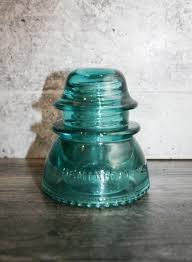 Vintage Hemingray 42 Blue Green Glass