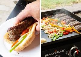 blackstone brats with peppers and