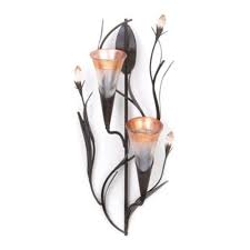 Dawn Lilies Tealight Candle Holder Wall