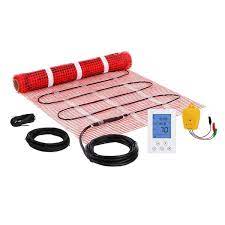 vevor floor heating mat 10 sq ft electric radiant in floor heated warm system with digital floor sensing thermostat
