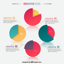 Infographic With Pie Charts Vector Premium Download