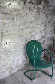 Stone Wall With Diluted Chalk Paint