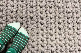 diy crochet rug with bulky yarn super