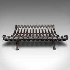 Antique English Fire Grate In Cast Iron
