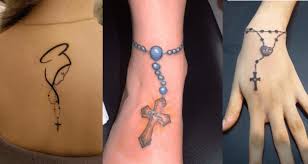 stunning rosary tattoo designs with