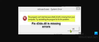 fix d3dx dll file is missing errors in