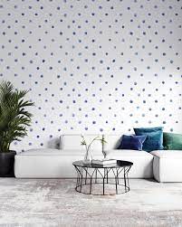 Blue Polka Dot Wallpaper L And Stick