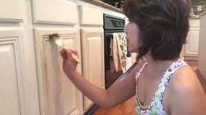 Antiquing your kitchen cabinets can revitalize old tired cabinetry and add warmth and character to the room. Amy Howard Kitchen Makeover How To Paint And Distress Kitchen Cabinets Youtube