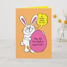 Funny easter greetings video animation, were cartoon bunny singing easter song, finds magical easter egg and wishes everyone happy day. Cute Easter Bunny Funny Egg Riddle For Kids Card Zazzle Com Cute Easter Bunny Funny Eggs Kids Cards