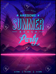 Awesome Summer Beach Party Poster Design Template