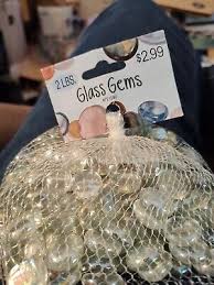 Clear Frosted Glass Pebbles Gems Mosaic