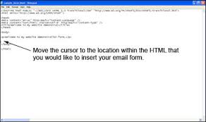 using notepad to build an email form