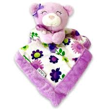 Carters Baby Purple Fl Plush Teddy