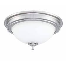 Pia Ricco Dome 2 Light 13 In Brushed Nickle Finish Ceiling Fixture Flush Mount