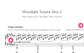Print and download sheet music for moonlight sonata (abridged) composed by ludwig van beethoven. Moonlight Sonata Mov 1 Sheet Music For Piano Original Letters Finger Numbers Starryway