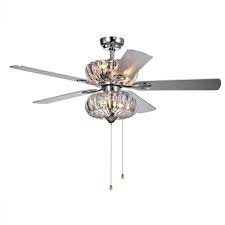 Ceiling fans with lights are a huge enhancement, and when looking for all the different new and unique ideas that anyone can consider this may just be what you have been looking for as we look into all that they will bring in 2014 and for many years to come. Warehouse Of Tiffany Kyana 52 In Crystal Chrome Ceiling Fan With Light Kit Cfl8315ch The Home Depot