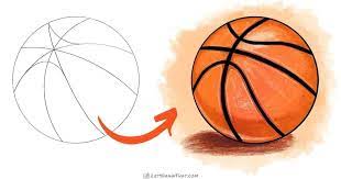 How to Draw a Basketball - An Easy Line Pattern and Shading