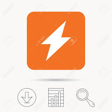 Lightning Icon Electricity Energy Power Symbol Report Chart