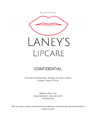 laney s lip care business plan 4