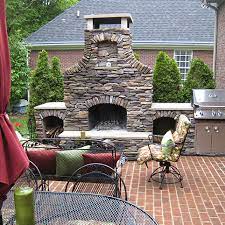 fire rock outdoor fireplaces