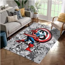 captain america comic ver1 area rug