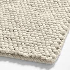 orly wool blend textured ivory rug