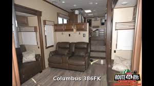 This 5th wheel makes you feel like you're outside for your entire trip. 2017 Palomino Columbus 386fk Fifth Wheel Front Kitchen In Claremore Ok Youtube