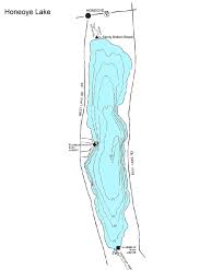 Large Map Of Honeoye Lake Finger Lakes Map Sketches