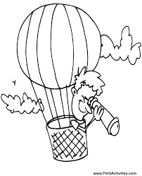 hot air balloon coloring page balloon